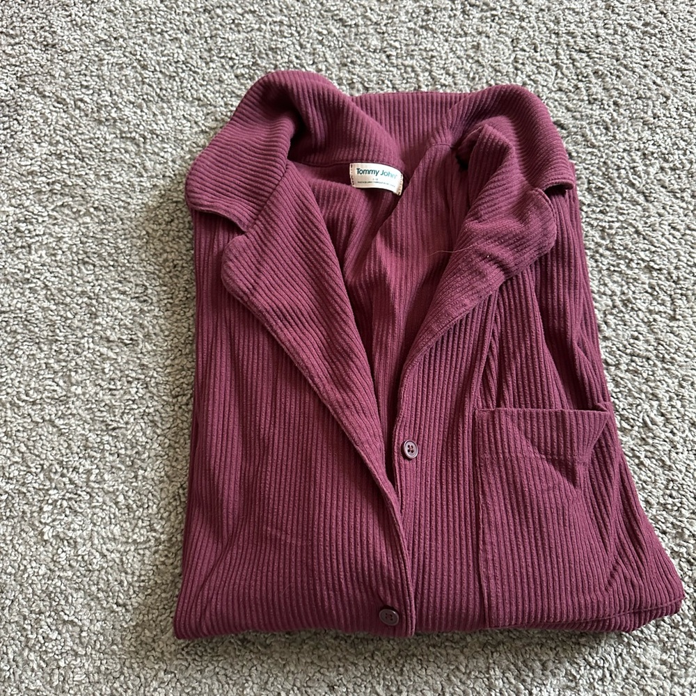 Tommy John Burgundy Ribbed Shirt